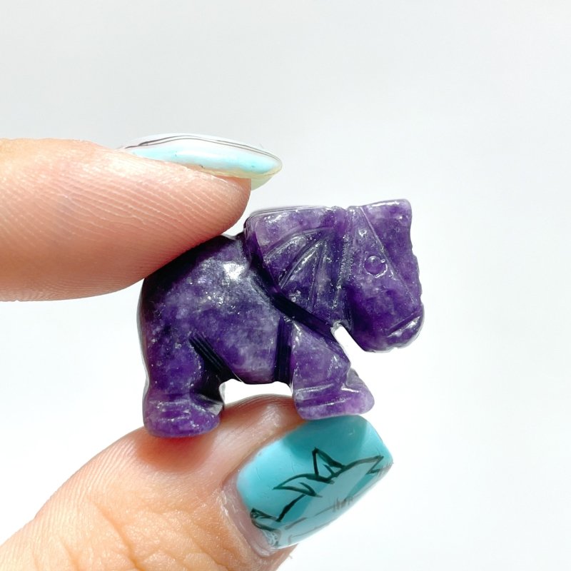 Small Lepidolite Elephant Carving Wholesale - Wholesale Crystals