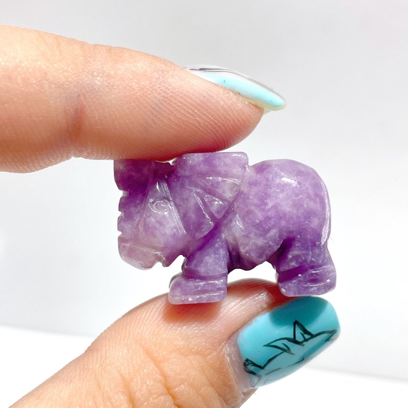 Small Lepidolite Elephant Carving Wholesale - Wholesale Crystals
