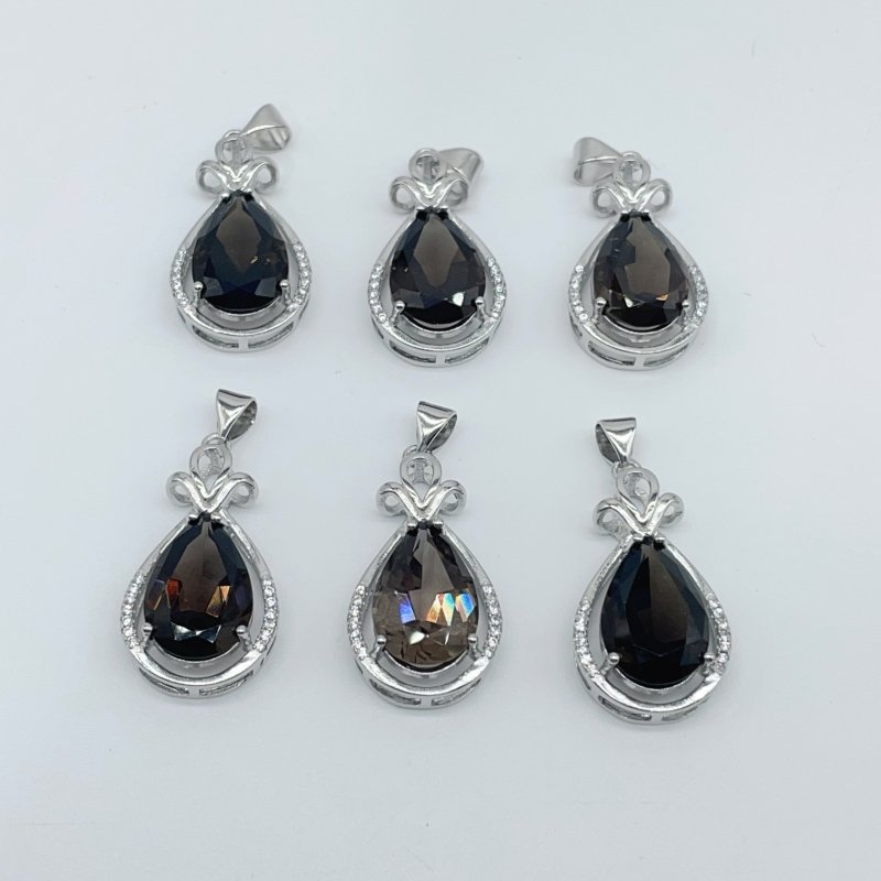 Smoky Quartz Teardrop Cut Faceted Pendant Wholesale - Wholesale Crystals
