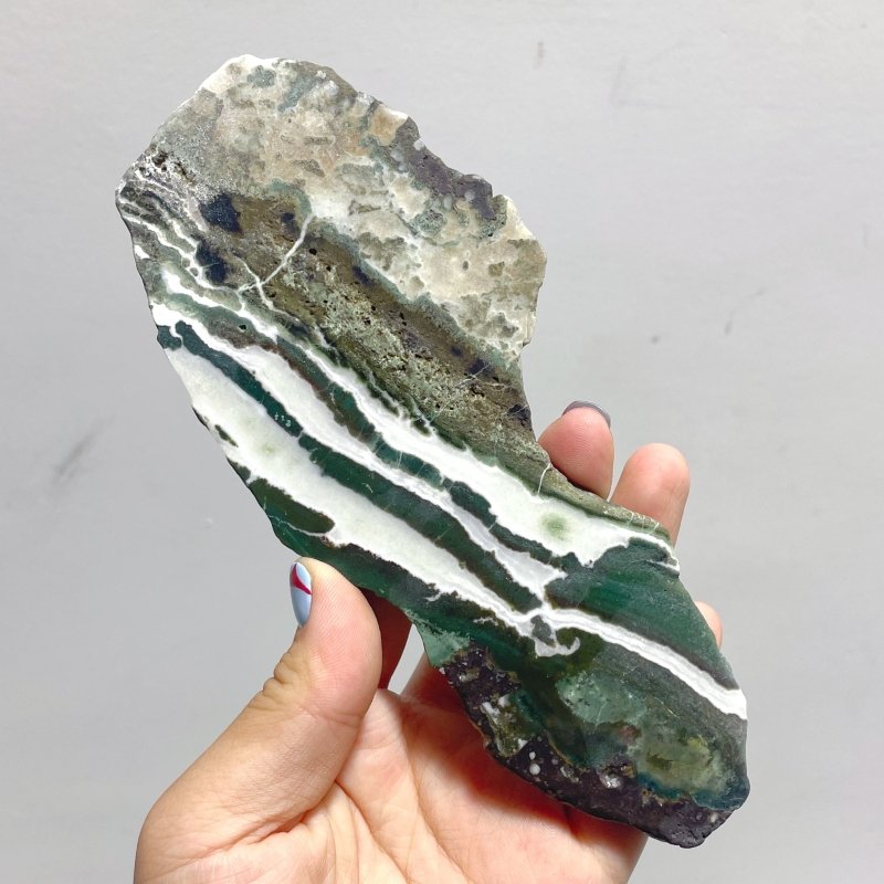 Stripe Moss Agate Slab Wholesale - Wholesale Crystals