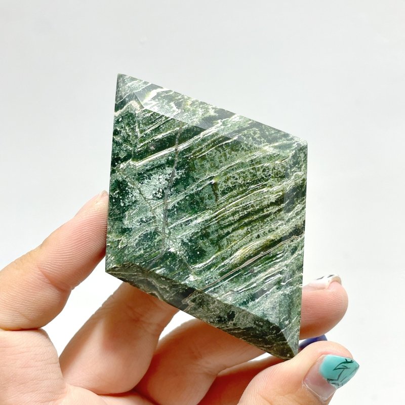 Stripe Ocean Jasper Rhombus Shaped Carving Wholesale - Wholesale Crystals