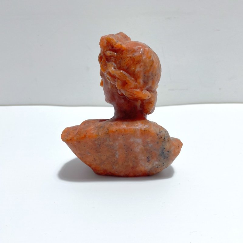 Sunstone Apollo Bust Art Sculptures Carving - Wholesale Crystals