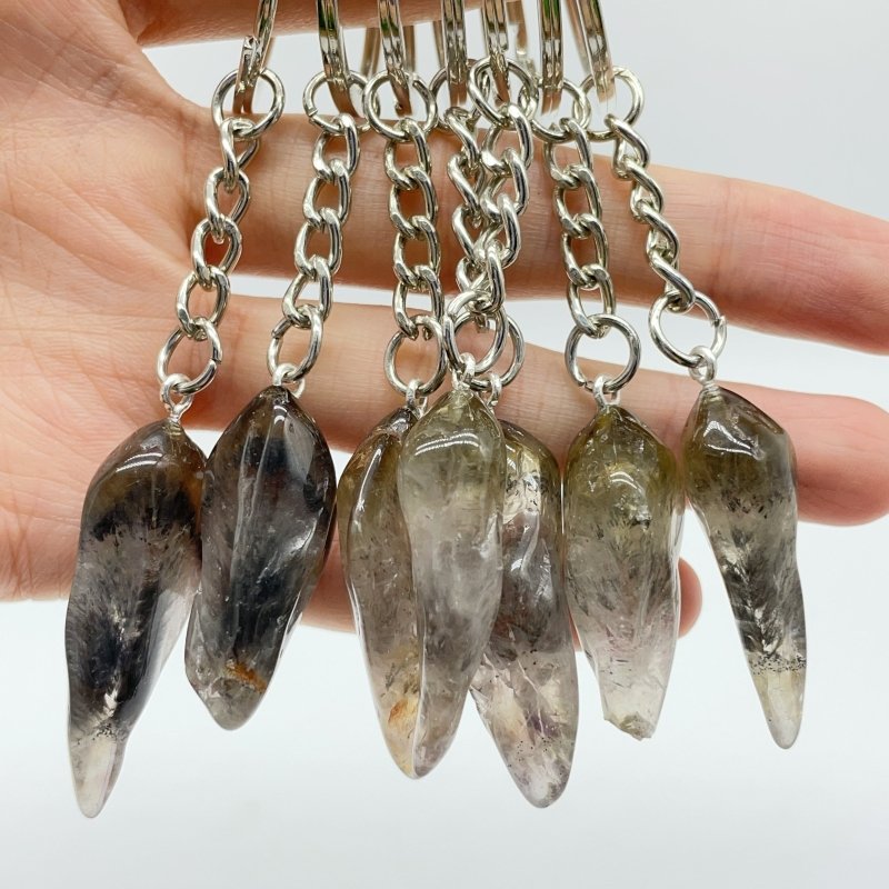 Super 7 Crystal Keychain Wholesale Mixed Citrine Geothite -Wholesale Crystals
