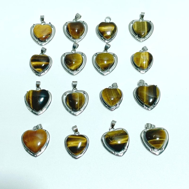 Tiger Eye Heart Shape Pendant Wholesale - Wholesale Crystals