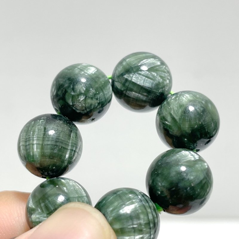 Unique 12mm Seraphinite Bracelet - Wholesale Crystals