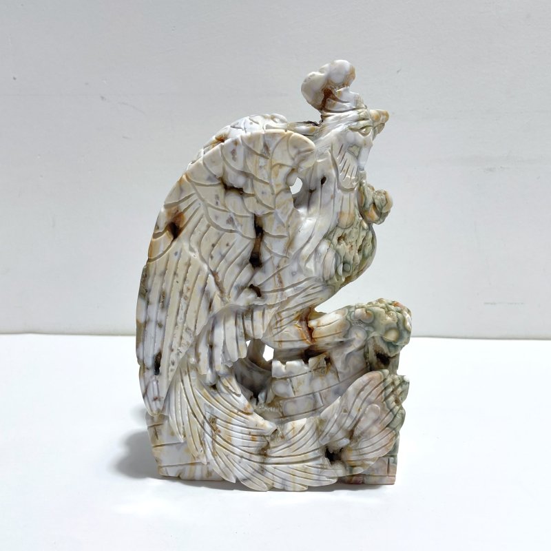 Unique 8th Vein Ocean Jasper Cock Carving - Wholesale Crystals