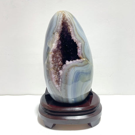 Unique Amethyst Cluster Mixed Agate Dinosaur Eggs Home Decor With Stand - Wholesale Crystals
