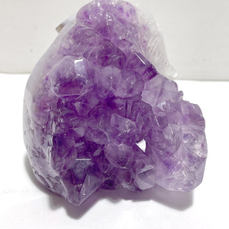 Unique Amethyst Mixed Geode Druzy Agate Elephant Animal Carving A11 - Wholesale Crystals