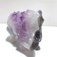 Unique Amethyst Mixed Geode Druzy Agate Elephant Animal Carving A19 - Wholesale Crystals