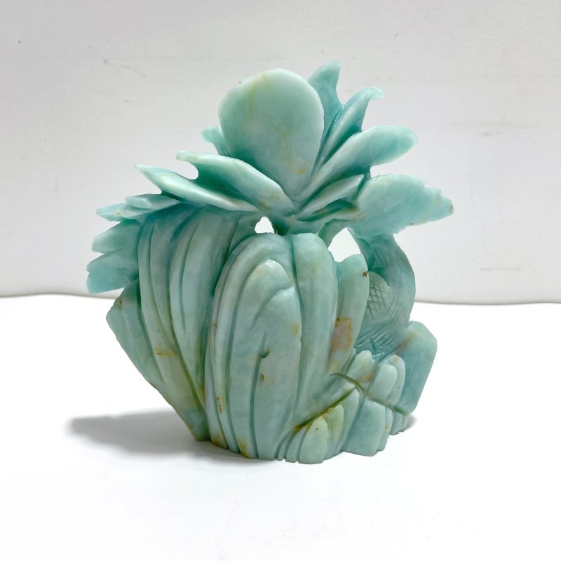 Unique Caribbean Calcite Bird&Flower Carving - Wholesale Crystals