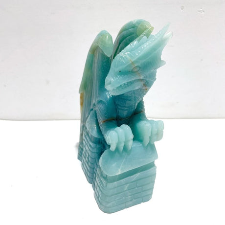 Unique Caribbean Calcite Flying Dragon Castle Carving - Wholesale Crystals
