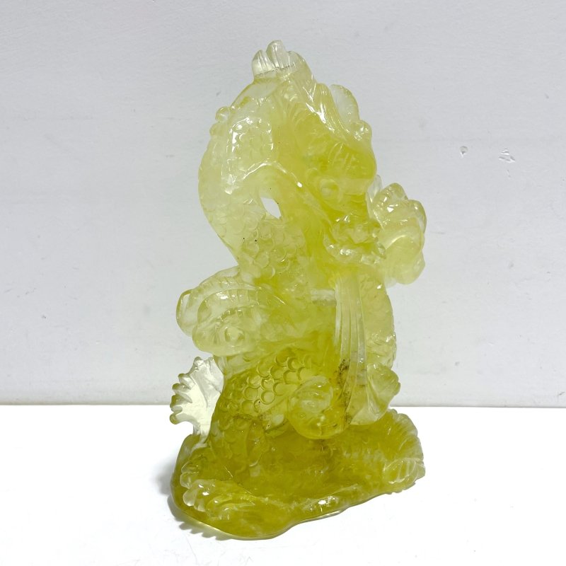 Unique Citrine Dragon Absorbing Water Carving - Wholesale Crystals