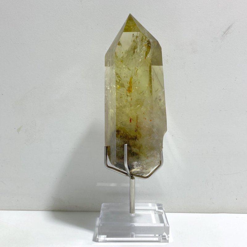 Unique Citrine Tower Point Raw Bottom With Rainbow -Wholesale Crystals