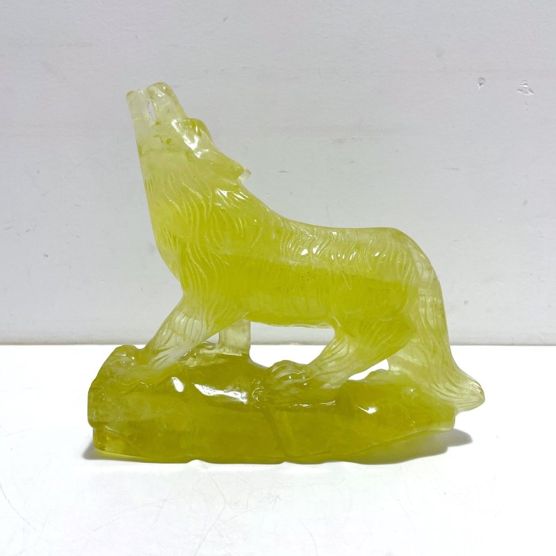 Unique Citrine Wolf Carving - Wholesale Crystals