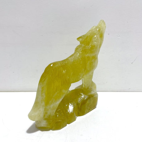 Unique Citrine Wolf Carving - Wholesale Crystals