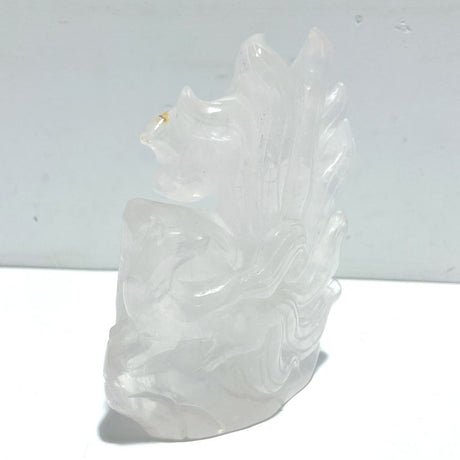 Unique Clear Quartz Nine - tailed Fox Carving - Wholesale Crystals
