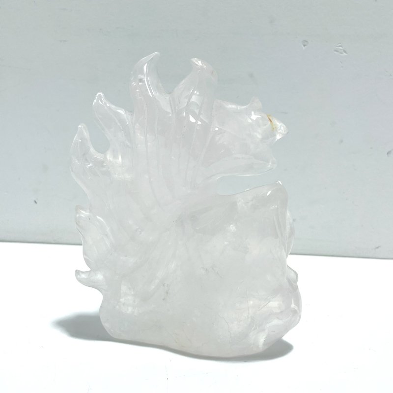 Unique Clear Quartz Nine - tailed Fox Carving - Wholesale Crystals