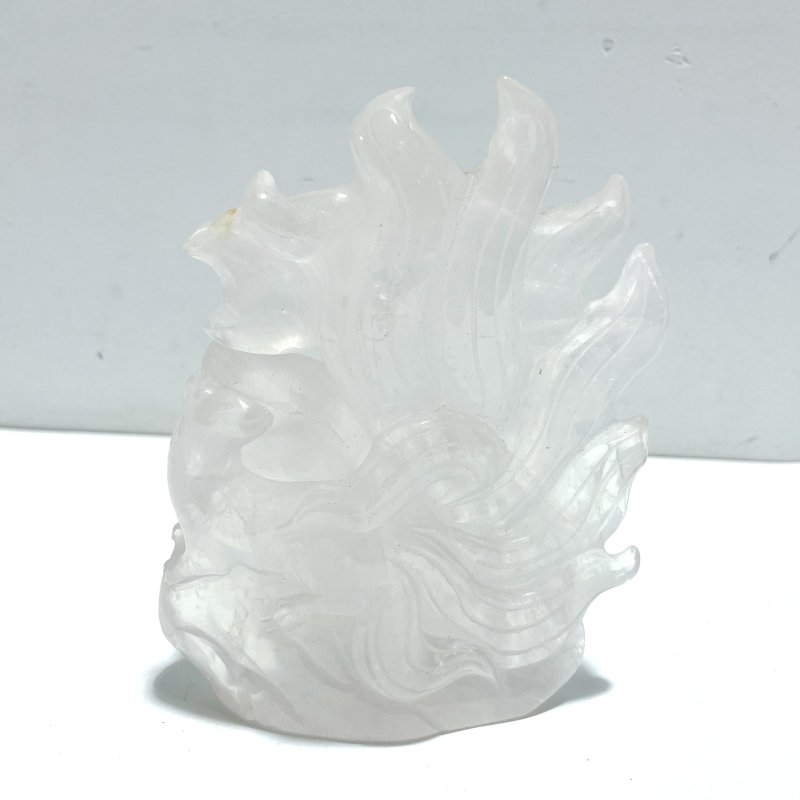 Unique Clear Quartz Nine - tailed Fox Carving - Wholesale Crystals