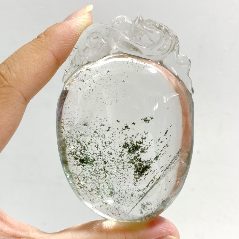 Unique Garden Quartz Chinese Dragon Carving For Making Jewelry DIY Pendant -Wholesale Crystals