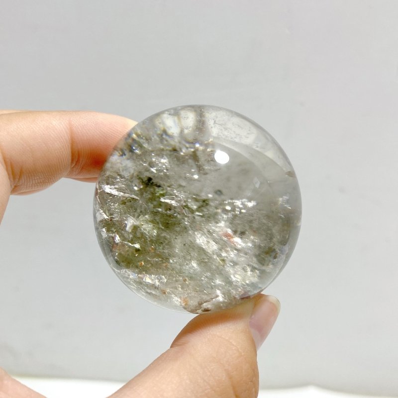Unique Garden Quartz Sphere With Wooden Stand -Wholesale Crystals