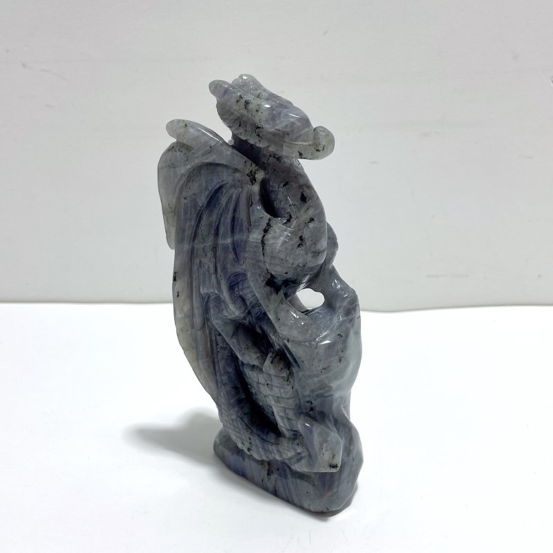 Unique Labradorite Flying Dragon Castle Carving - Wholesale Crystals