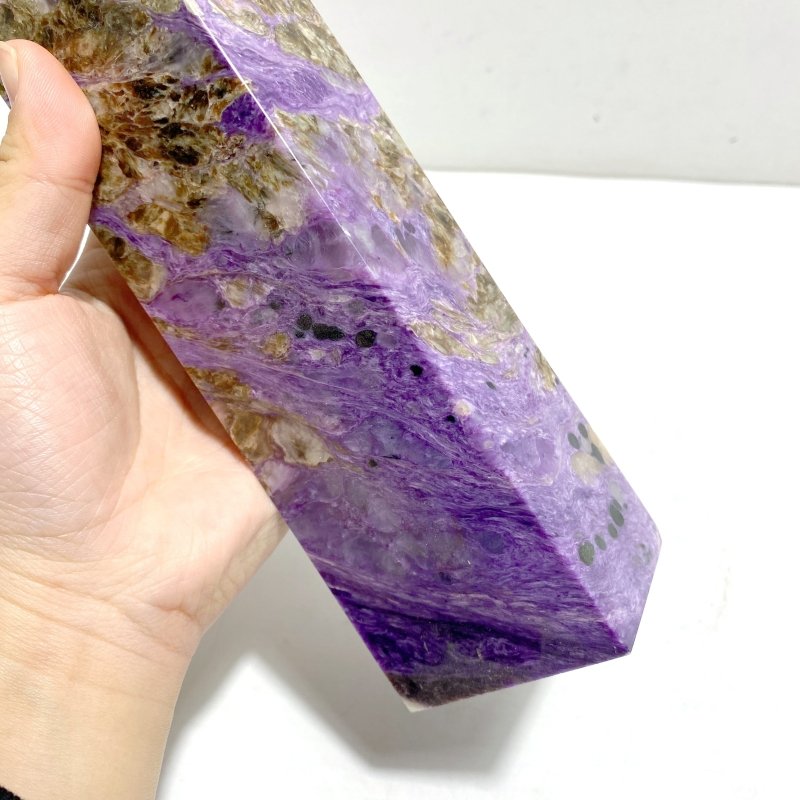 Unique Large Charoite Four - sided Point 1 - Wholesale Crystals
