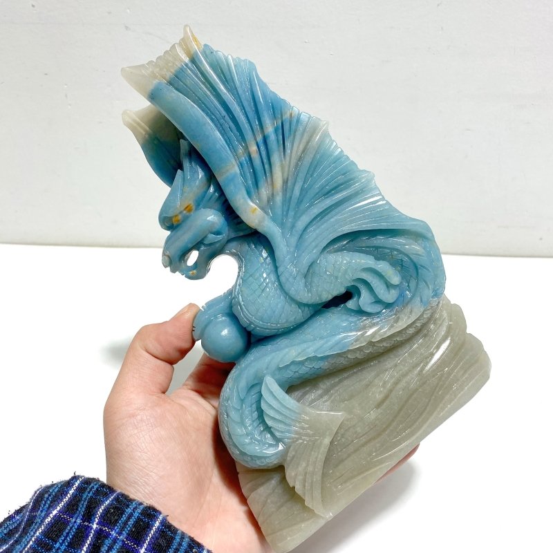 Unique Trolleite Flying Dragon Carving 13 - Wholesale Crystals
