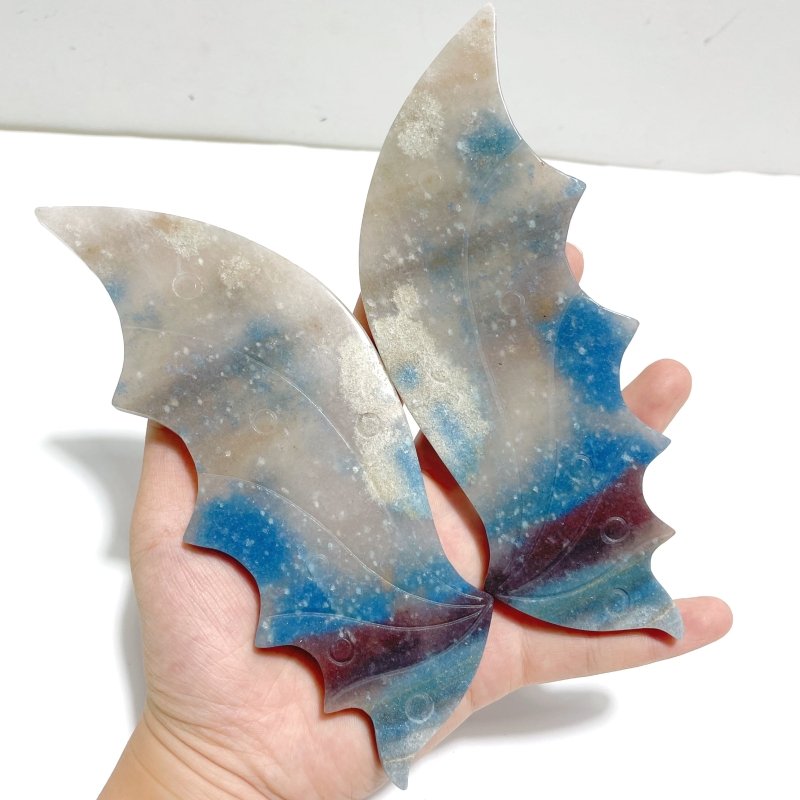 Unique Trolleite Stone Flying Dragon Wing Carving With Stand - Wholesale Crystals