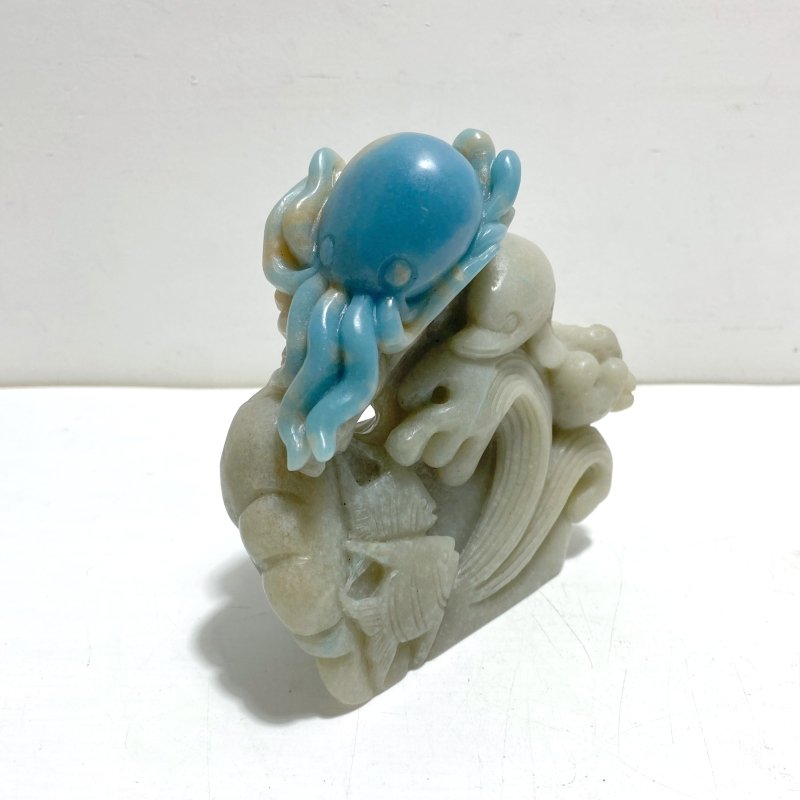 Unique Trolleite Stone Sea Animals Carving - Wholesale Crystals