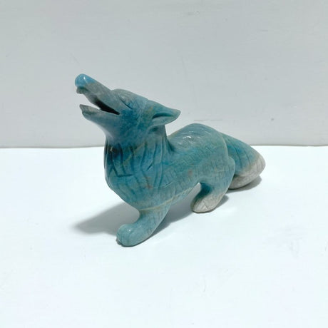 Unique Trolleite Stone Wolf Carving - Wholesale Crystals