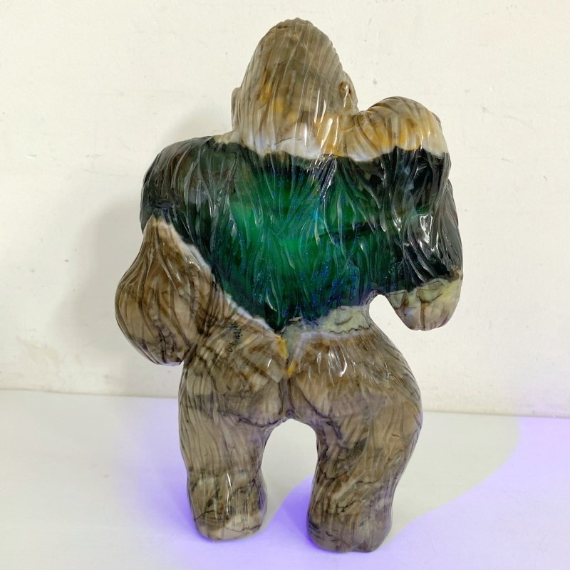 Unique Volcano Agate King Kong Ape Carving 9 -Wholesale Crystals