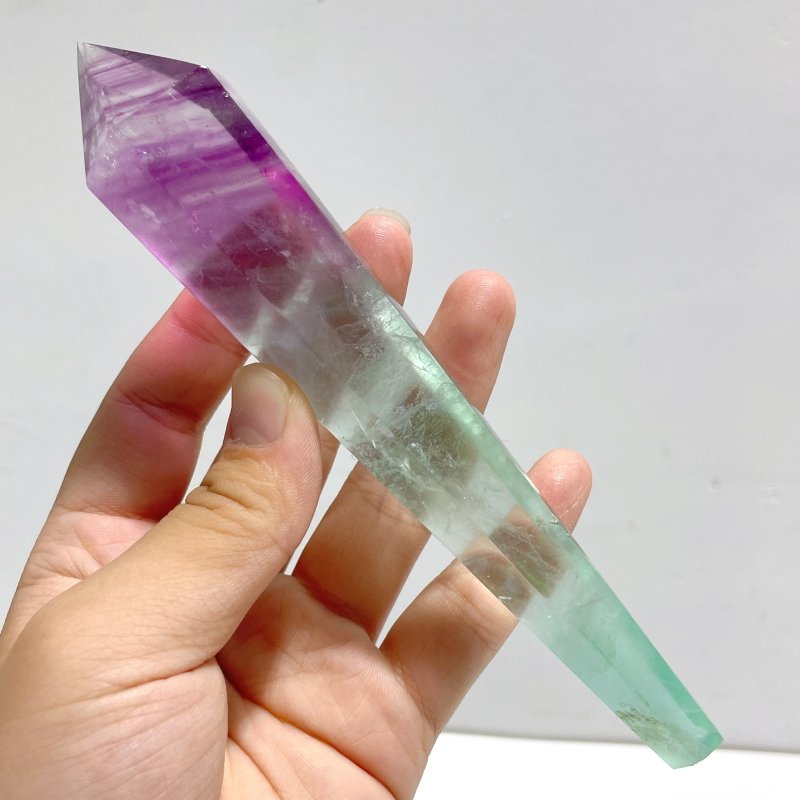 Watermelon Fluorite Point Magic Scepter Wand Wholesale - Wholesale Crystals