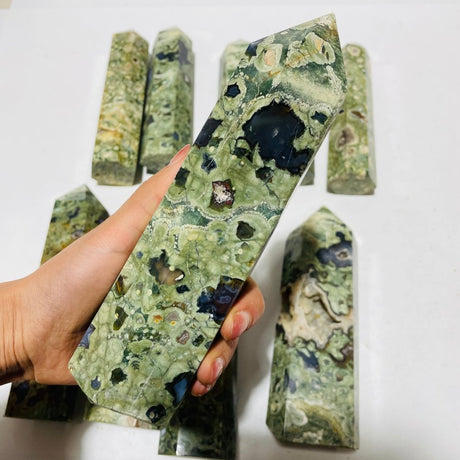 10 Pieces Large Rain Forest Jasper Tower Closeout -Wholesale Crystals