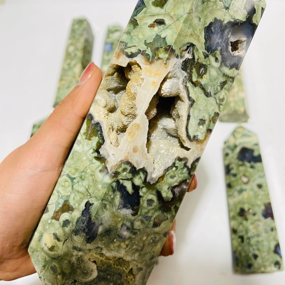 10 Pieces Large Rain Forest Jasper Tower Closeout -Wholesale Crystals