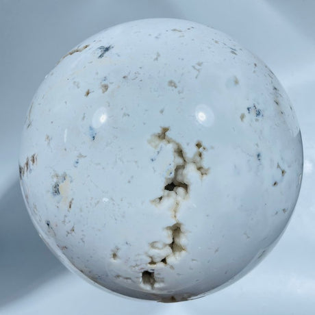 10.2inch Large White Rhyolite Geode Sphere - Wholesale Crystals