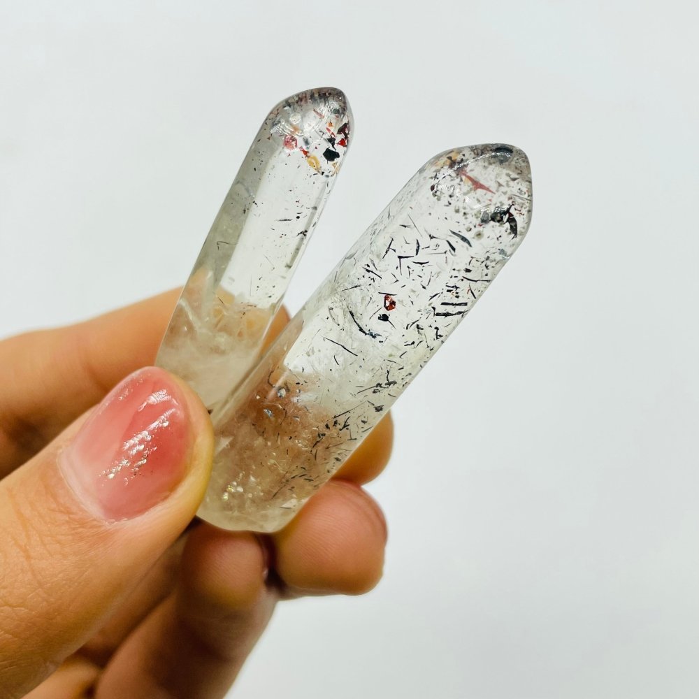 105 Pieces Polished Strawberry Crystal Lepidocrocite Super 7 Points For DIY Pendant -Wholesale Crystals