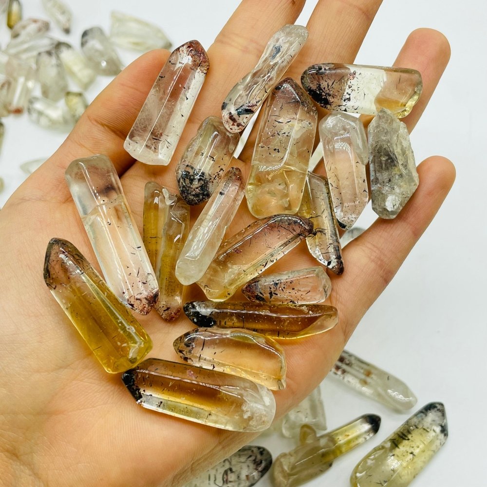 105 Pieces Polished Strawberry Crystal Lepidocrocite Super 7 Points For DIY Pendant -Wholesale Crystals