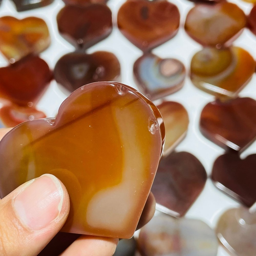 108 Pieces Carnelian Heart Clearance -Wholesale Crystals