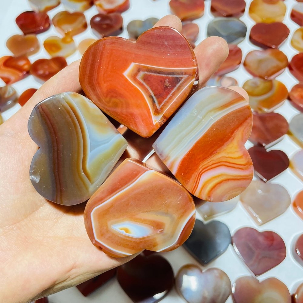 108 Pieces Carnelian Heart Clearance -Wholesale Crystals