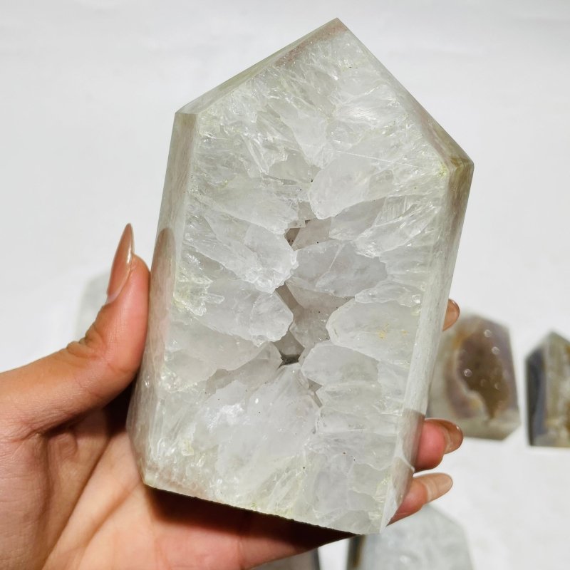 11 Pieces Geode Druzy Agate Tower - Wholesale Crystals