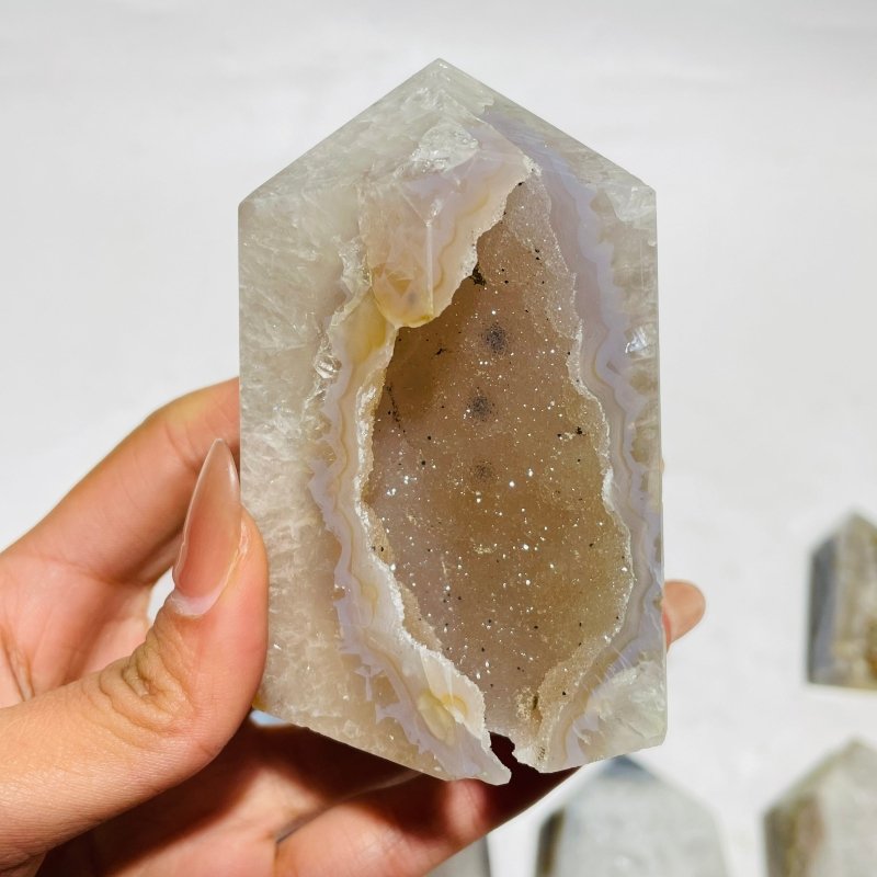 11 Pieces Geode Druzy Agate Tower - Wholesale Crystals