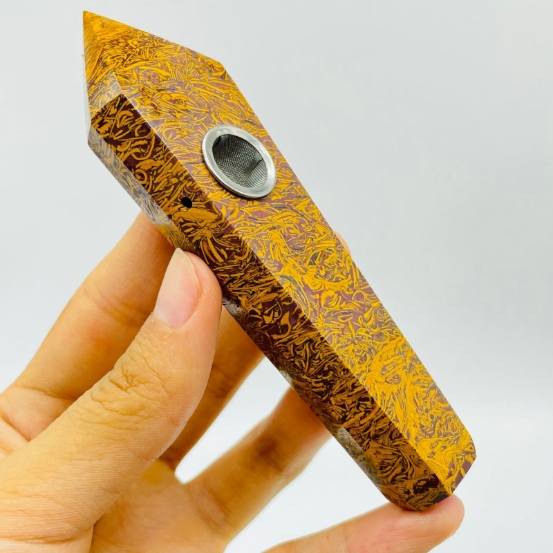 11 Types Side Hole Crystal Pipes Sodalite Apatite Rose Quartz Wholesale -Wholesale Crystals