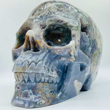 11.77kg(25.8lbs) Unique Large Ocean Jasper Geode Skull -Wholesale Crystals