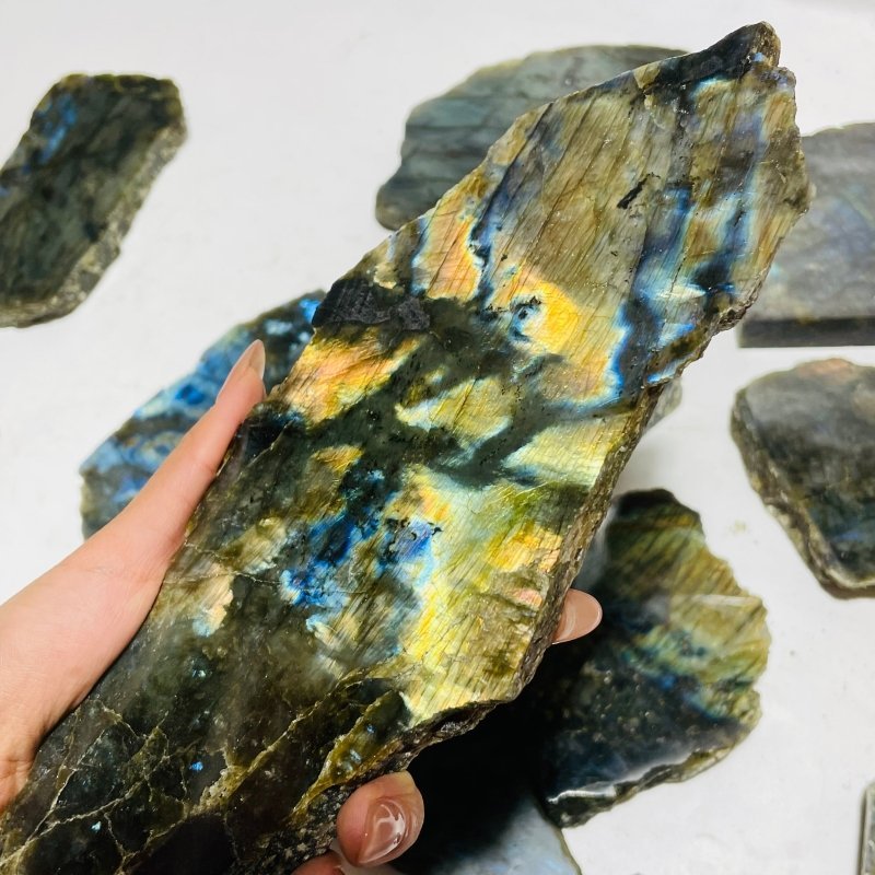 13 Pieces High Quality Labradorite Slab -Wholesale Crystals