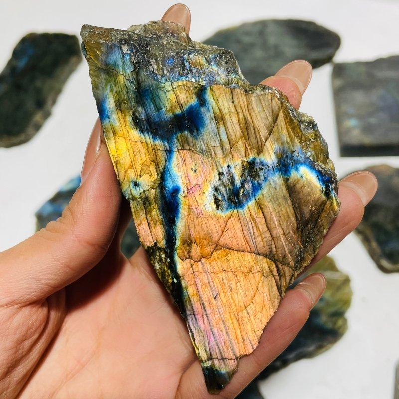 13 Pieces High Quality Labradorite Slab -Wholesale Crystals