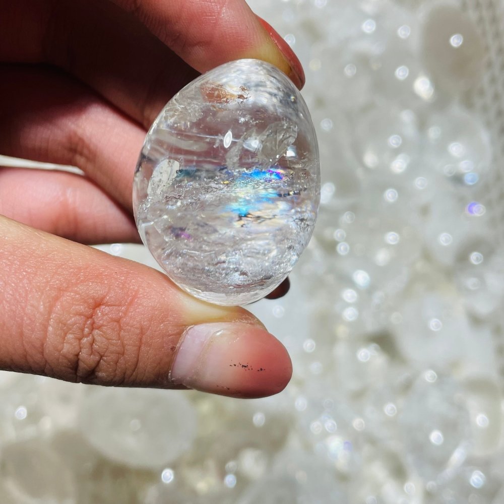 132 Pieces Rainbow Clear Quartz Tumbled -Wholesale Crystals