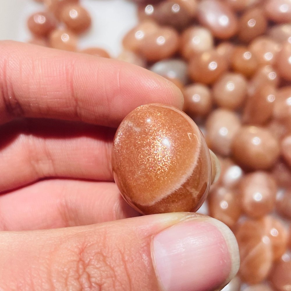 138 Pieces High Quality Sunstone Small Tumbled DIY Pendant -Wholesale Crystals