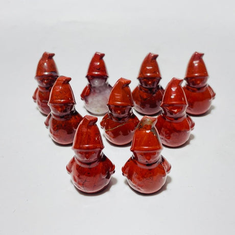 1.3inch Red Jasper Snowman Carving Wholesale - Wholesale Crystals