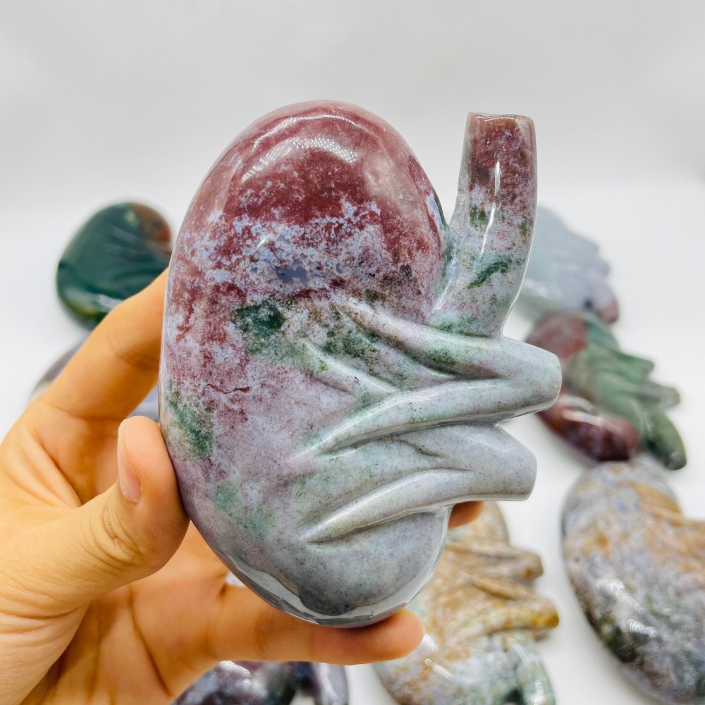 15 Pieces Ocean Jasper Kidney Carving -Wholesale Crystals