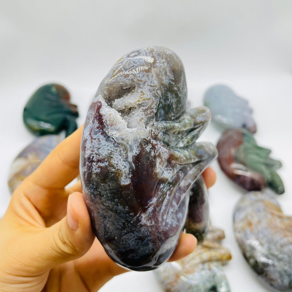 15 Pieces Ocean Jasper Kidney Carving -Wholesale Crystals